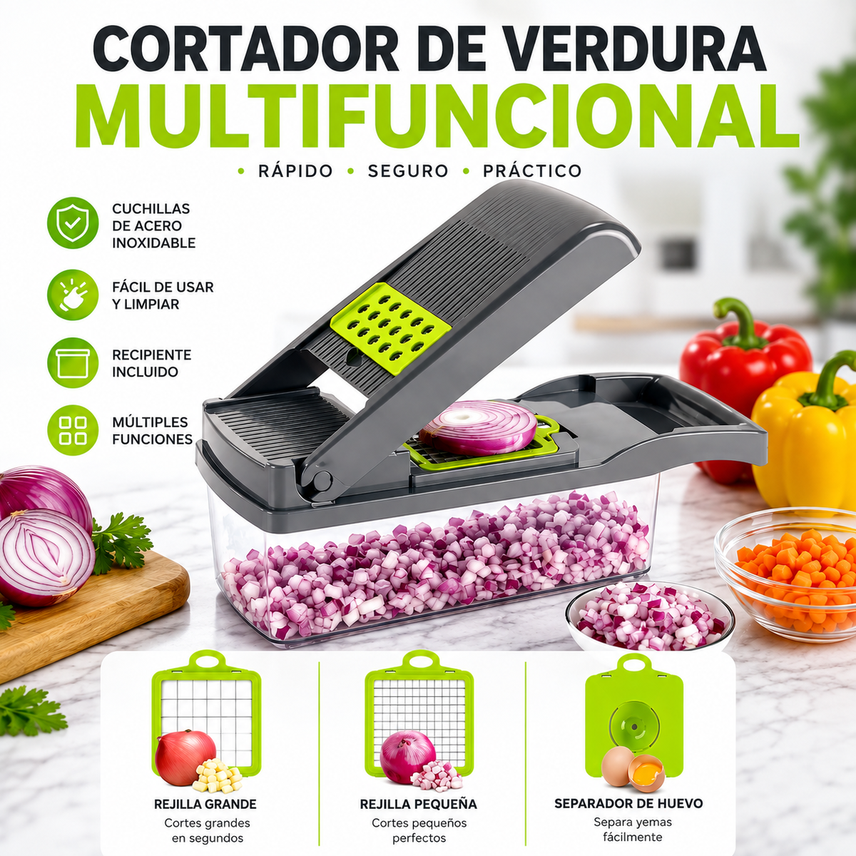 PICADOR DE VEGETALES SHOPER 14 EN 1