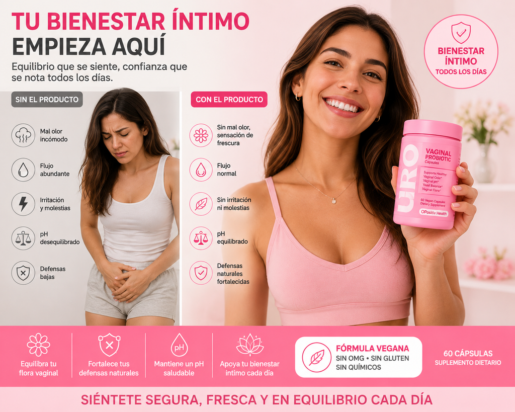 URO Vaginal Probiotics – Equilibrio del pH y Salud Vaginal Femenina